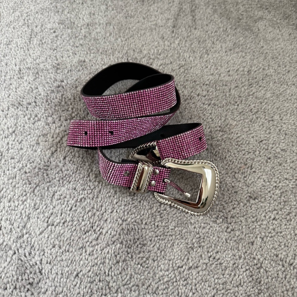 PINK RHINESTONE DIAMONTE BELT